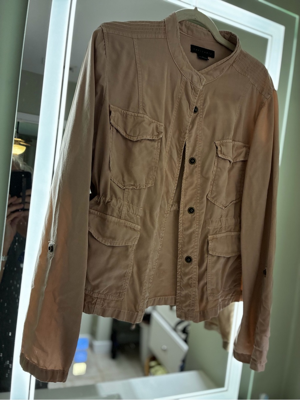 Anthropologie dusty pink Cotton Field Jacket